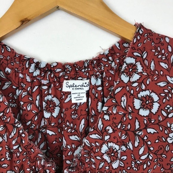 Splendid Red & blue Floral Tank Dress XS X-Small - Picture 4 of 7